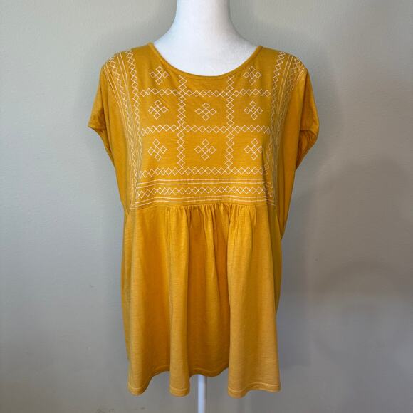 Gloria Vanderbilt Yellow Tunic Shirt - XXL - Excellent - Picture 2 of 10